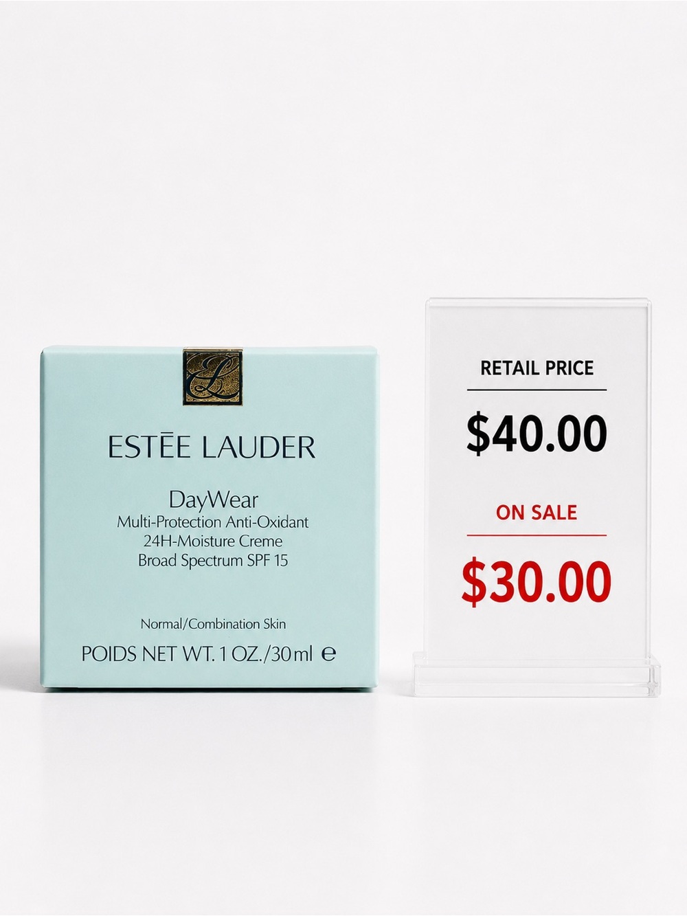 Estee Lauder DayWear Moisture Creme - Light Aqua & Gold Accent